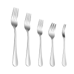 Silver Stainless Steel Salad Dessert Fork01